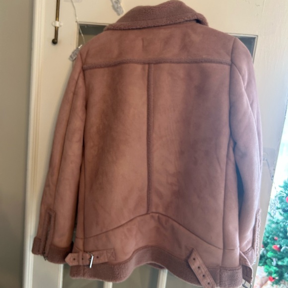 NWT loft pink Sherpa coat - Picture 3 of 3